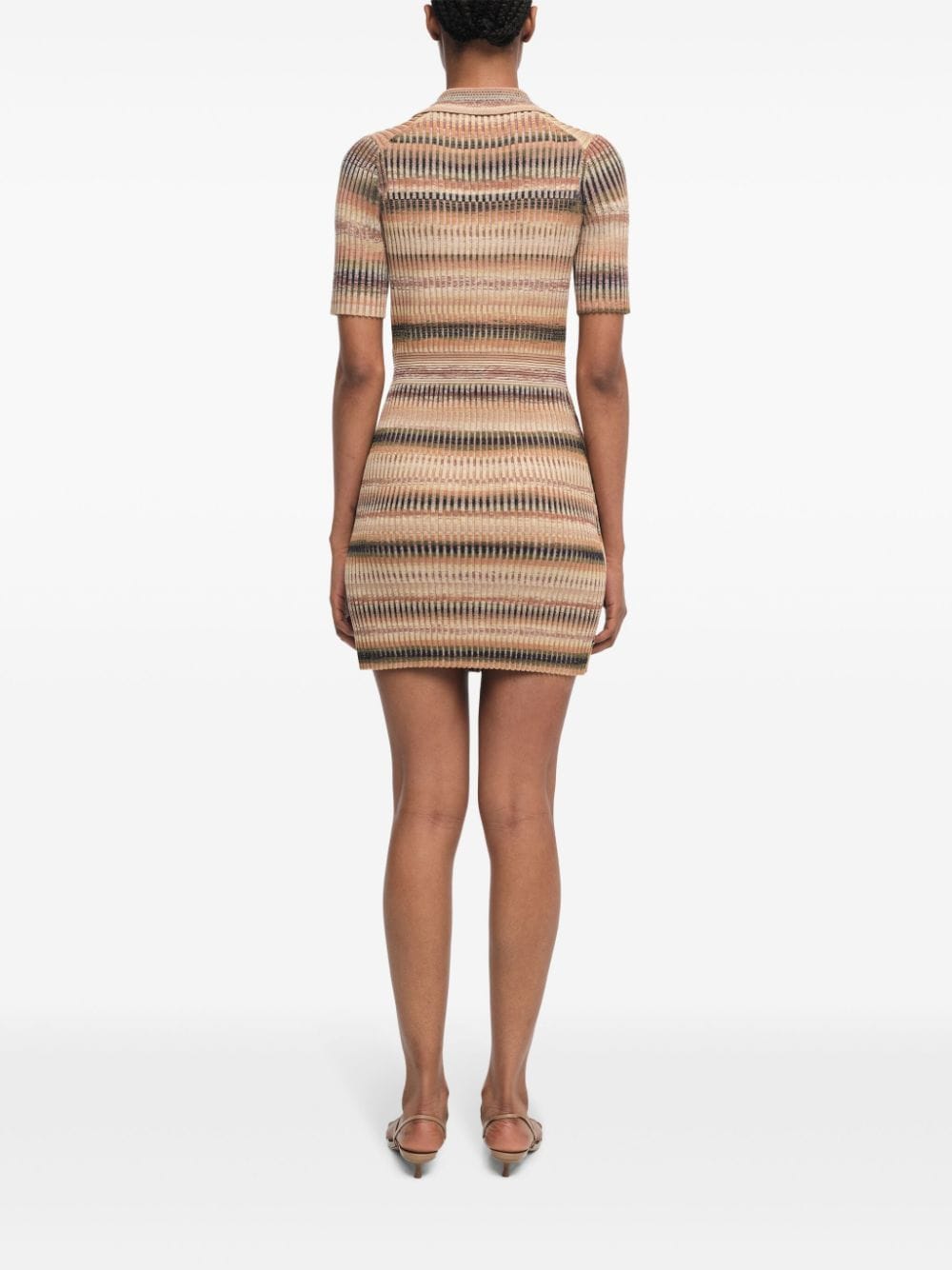 Shop Simkhai Solana Polo Dress In Neutrals