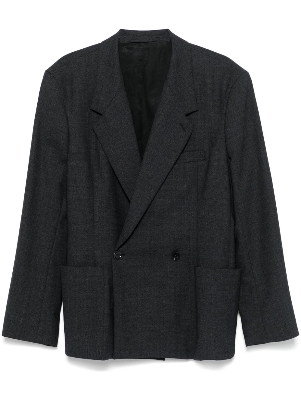 Shop Lemaire Double-breasted Tailored Blazer In Blau