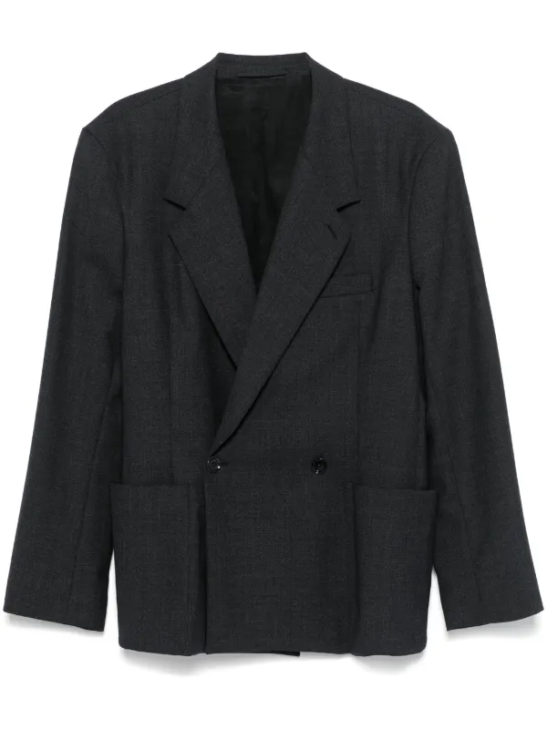 【送料&関税込】Lemaire Double-breasted Blazer LEMAIRE double-breasted Tailored Blazer | Blue | FARFETCH AO