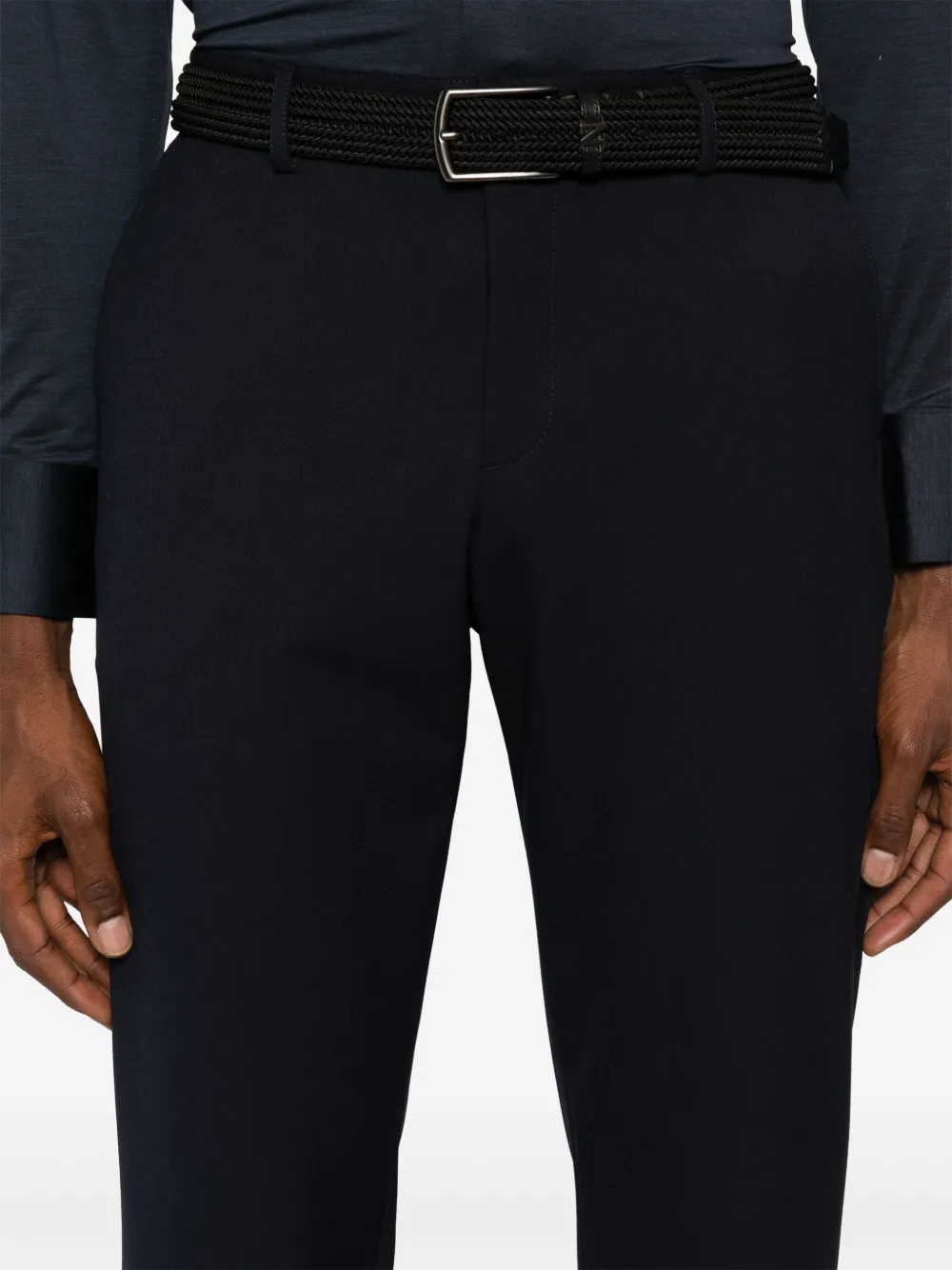 BOSS Slim-fit pantalon Blauw