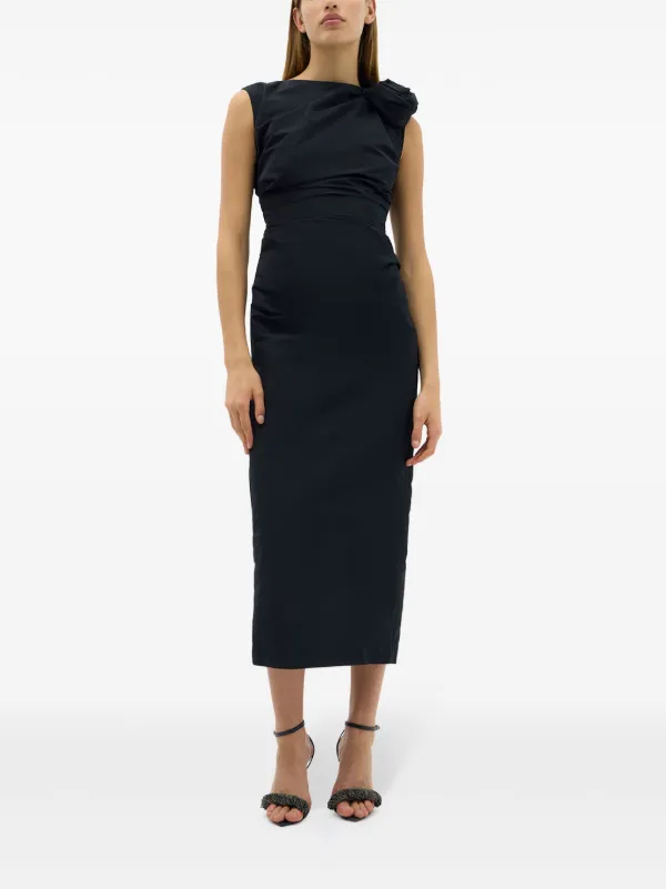 Rachel Gilbert Henley Midi Dress Black FARFETCH PH