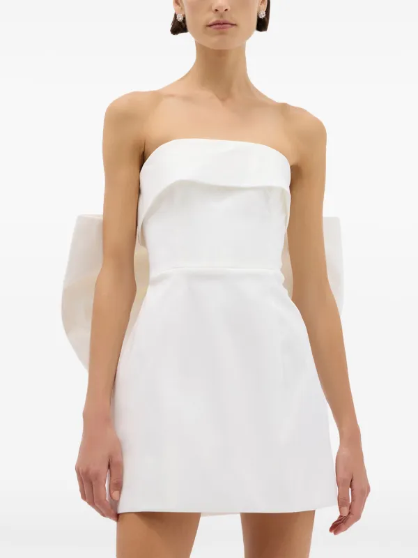 knee length dresses for ladies Rachel Gilbert Women's Alby Mini Dress, Ivory, Nylon | Size: 2