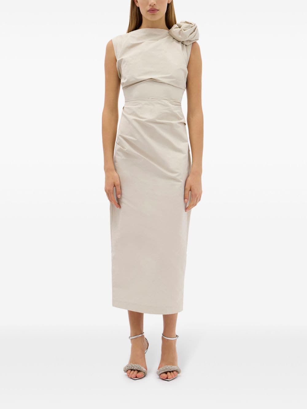 Rachel Gilbert Henley midi-jurk - Beige