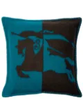 Burberry EKD wool cushion - Blue