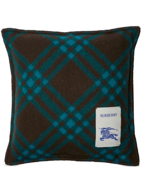 Burberry check wool cushion