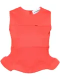 Melitta Baumeister peplum hem sleeveless top - Red