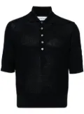Thom Browne textured-stitch knit polo shirt - Blue