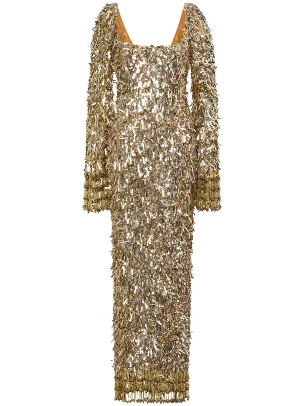 Rachel Gilbert Posie Gown | Gold | FARFETCH KW