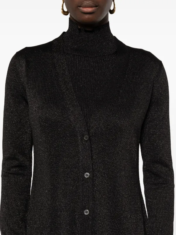 Black glitter cardigan top