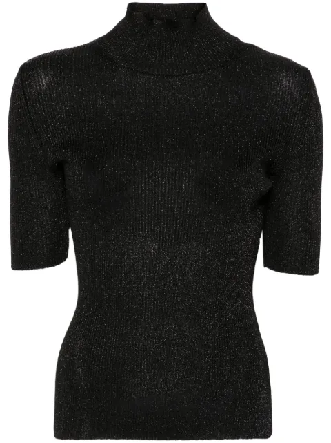 Missoni high neck glitter-detail top