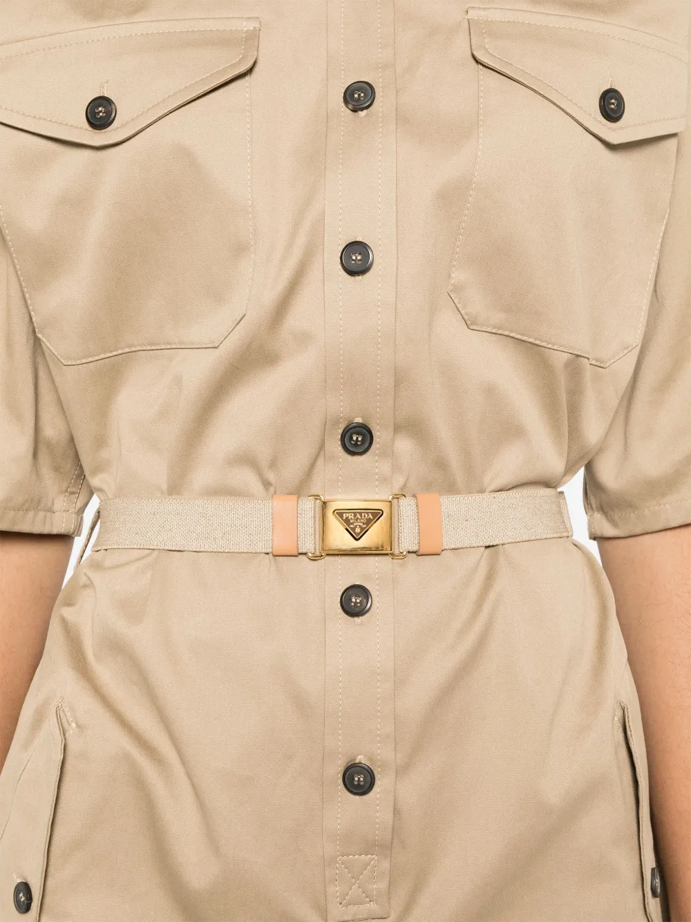 Prada Playsuit met ceintuur Bruin