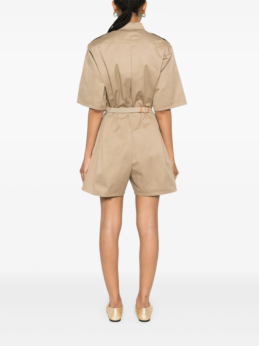 Prada Playsuit met ceintuur Bruin