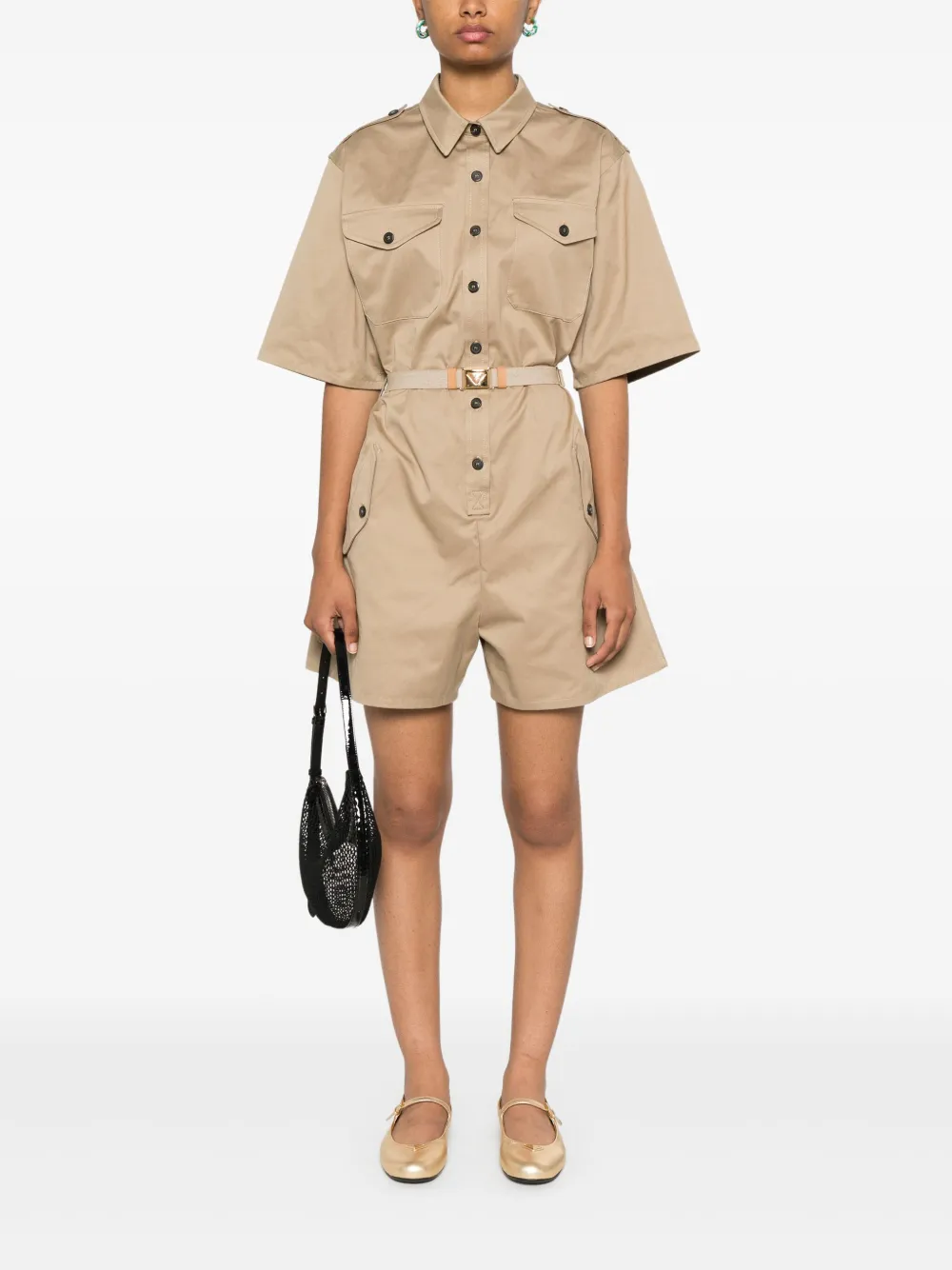 Prada Playsuit met ceintuur - Bruin