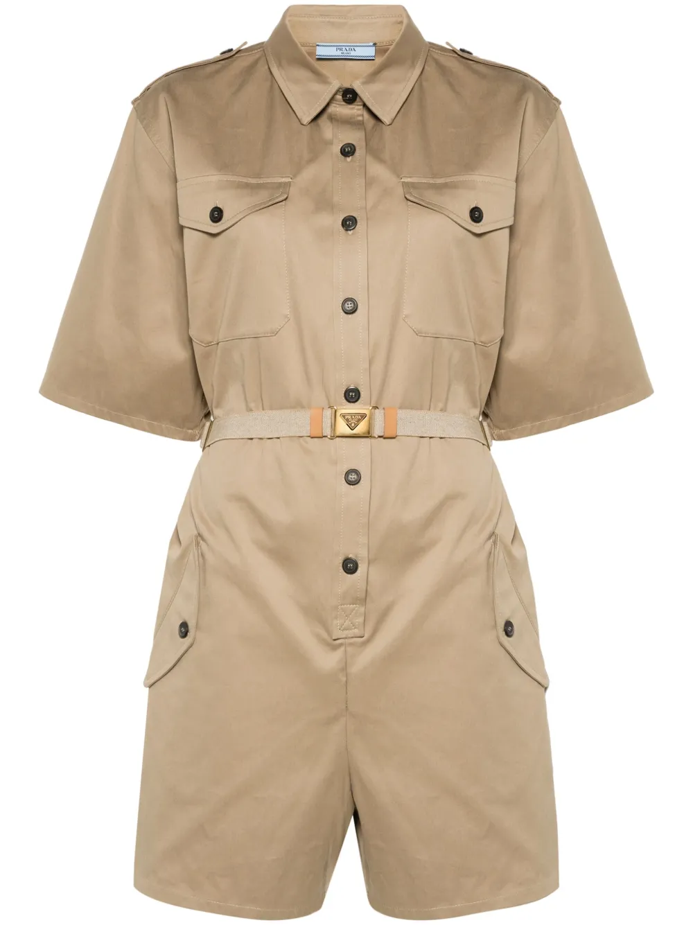 Prada Playsuit met ceintuur Bruin