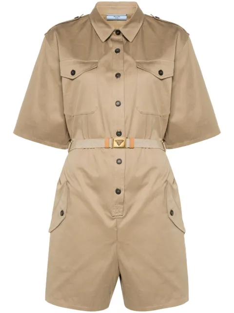 Prada belted playsuit
