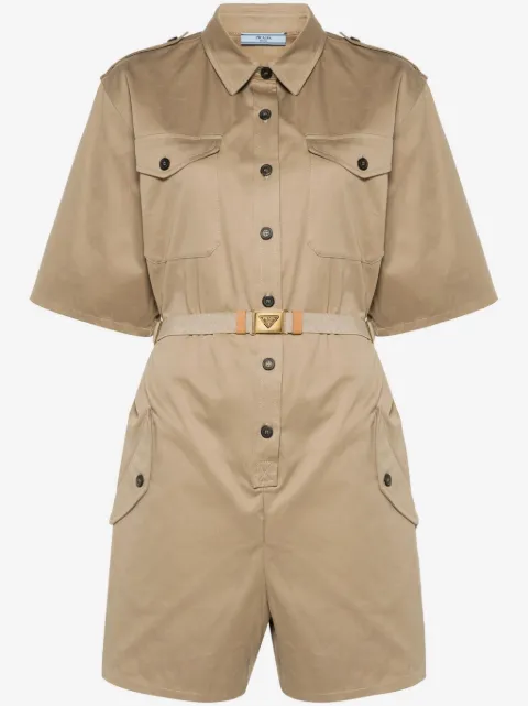 Prada belted playsuit