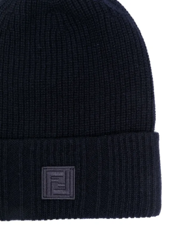 FENDI FF motif Beanie Blue FARFETCH AO