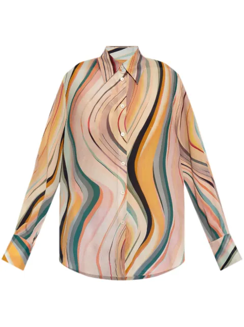 PS Paul Smith قميص بطبعة مموجة