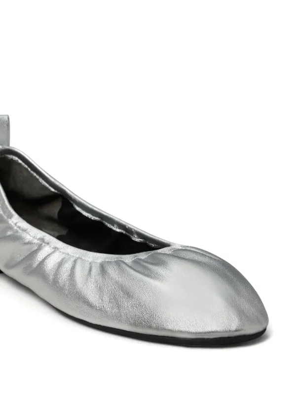 Tory Burch Eddie 2.0 Ballerina Shoes | Silver | FARFETCH