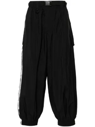 Y-3 ブラック ストライプパンツ Y-3 - 【ラスト1点】Y-3 3-Stripes Nylon Shell Pants / スリー