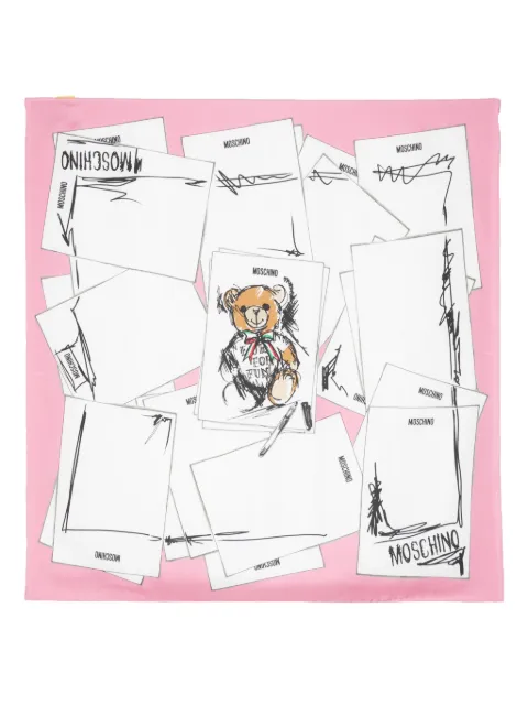 Moschino Teddy Bear-print scarf