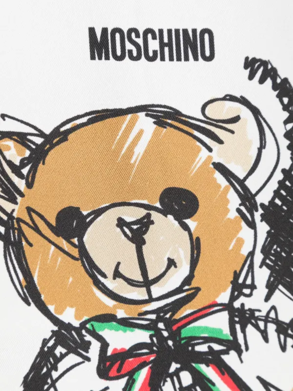 【MOSCHINO】テディベア スカーフ Moschino テディベア スカーフ | ブルー | FARFETCH JP