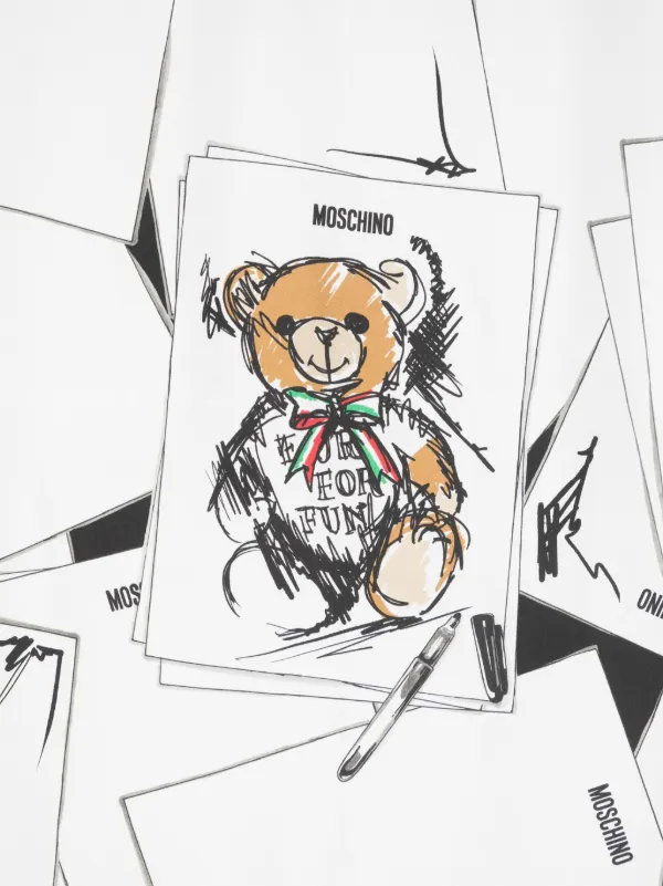【MOSCHINO】テディベア スカーフ Moschino テディベア スカーフ | ブルー | FARFETCH JP