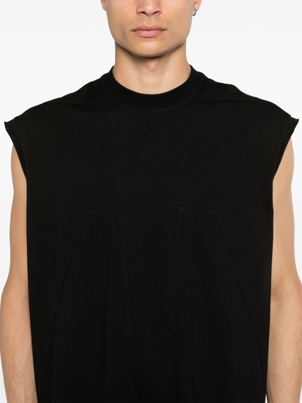 Shop Rick Owens Splintered Tarp T-shirt In Black