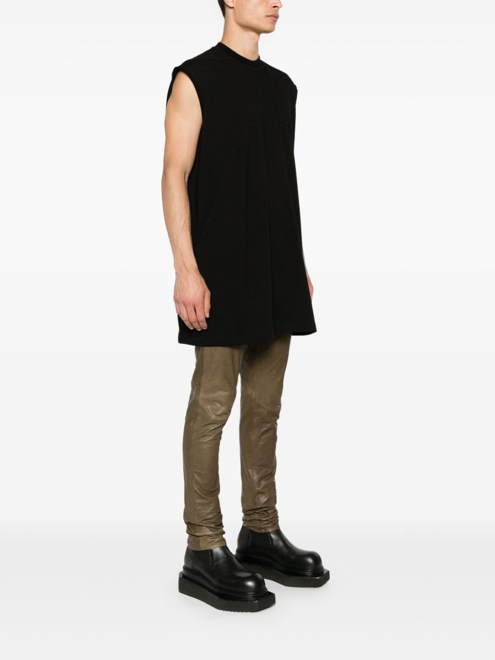 Shop Rick Owens Splintered Tarp T-shirt In Black