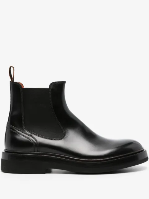 Santoni レザー チェルシーブーツ
