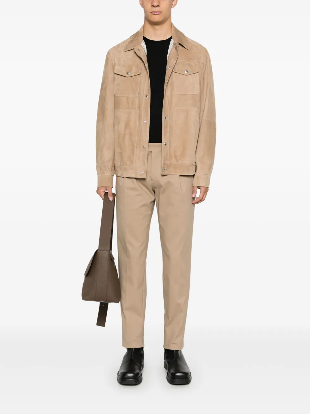 Lardini tapered trousers - Bruin