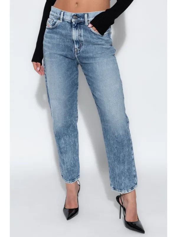 DIESEL>>ディーゼル 2016 D-Air ロゴ刺繍ジーンズ Diesel 2016 D-AIR Jeans | Blue | FARFETCH JO