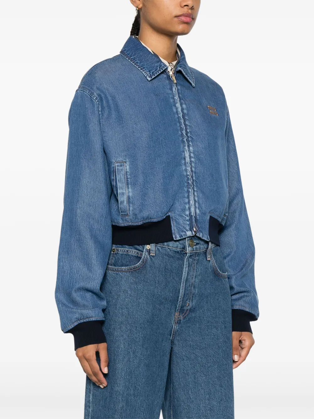 Miu Denim jack Blauw