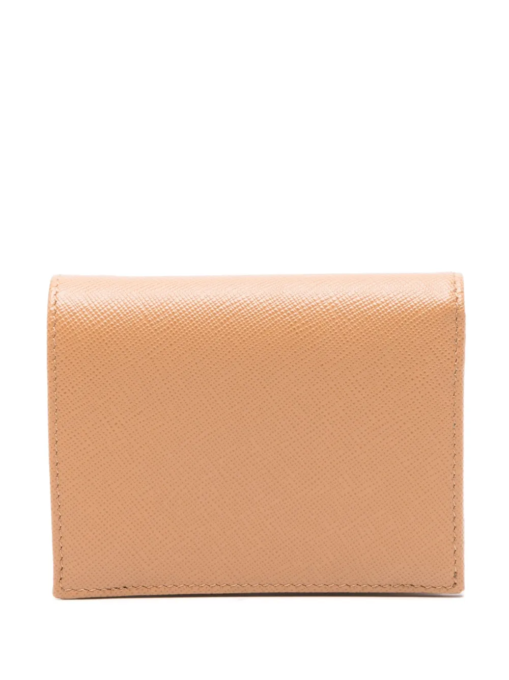 Prada Leren portemonnee met logo - Beige