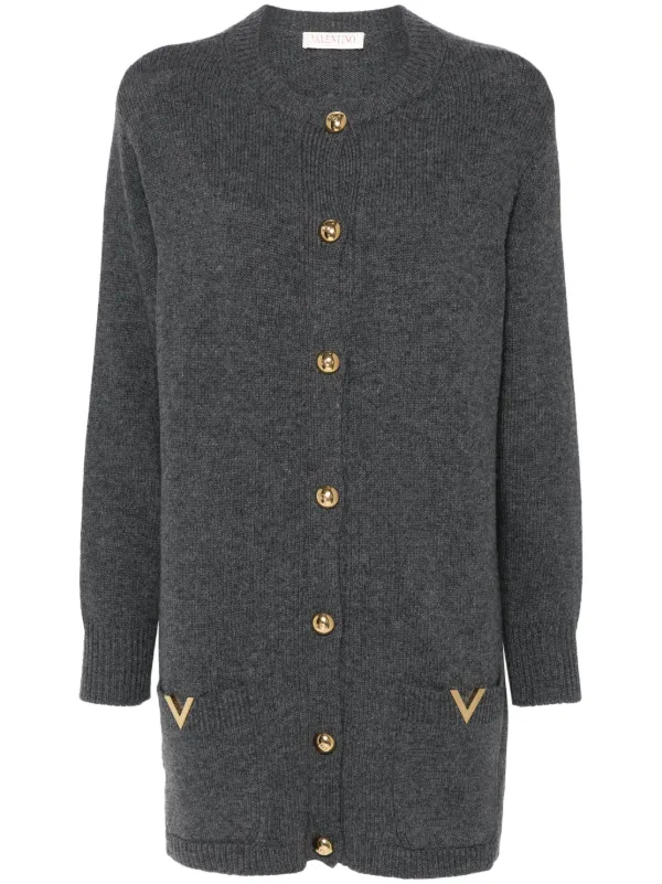 Valentino Garavani Vゴールド カーディガン | グレー | FARFETCH JP