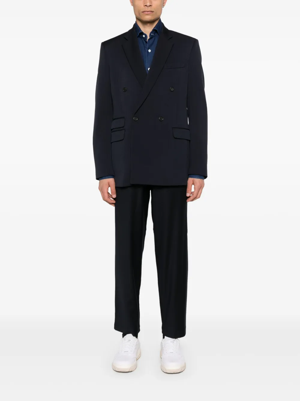 Barba Chambray overhemd - Blauw