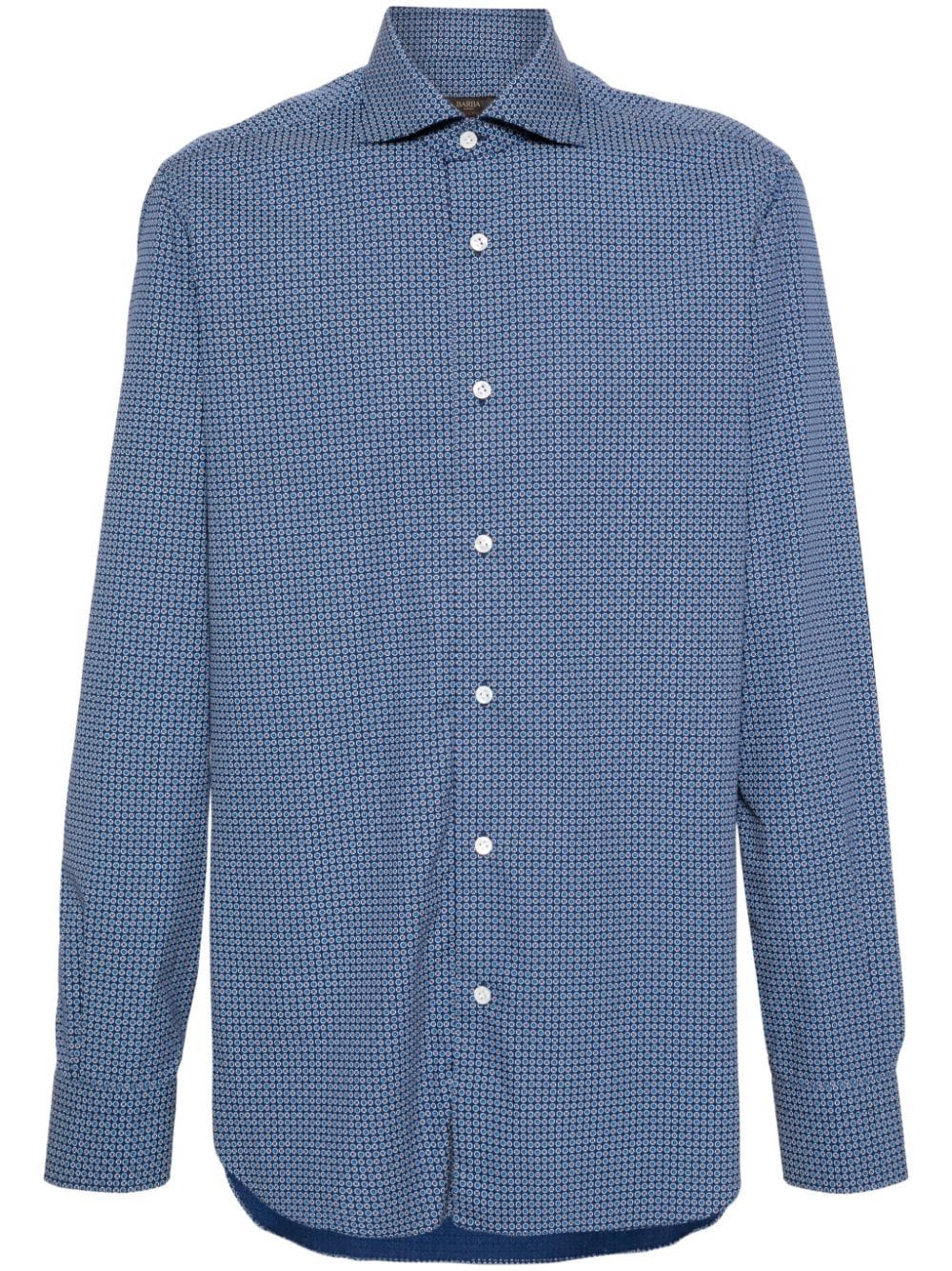 Shop Barba Graphic-print Shirt In Blue