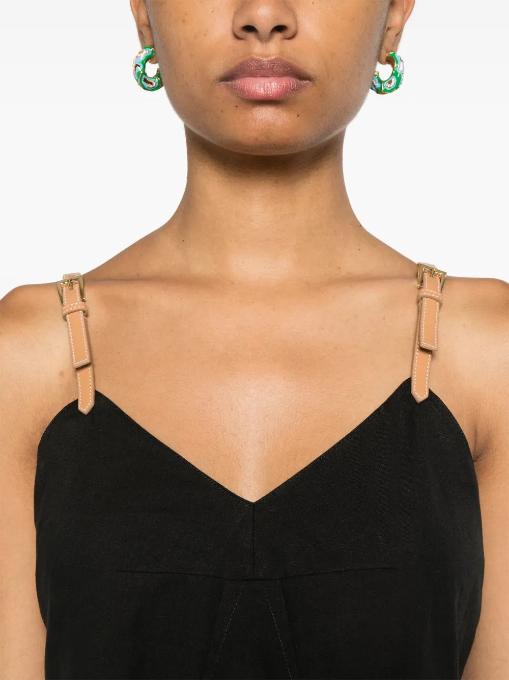 Prada Jurk met geplooid detail Zwart