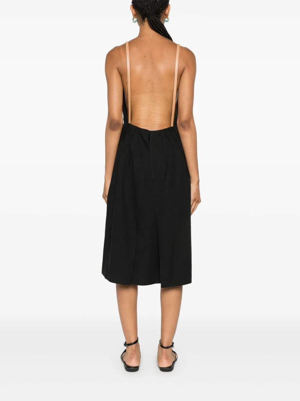 Prada Jurk met geplooid detail Zwart