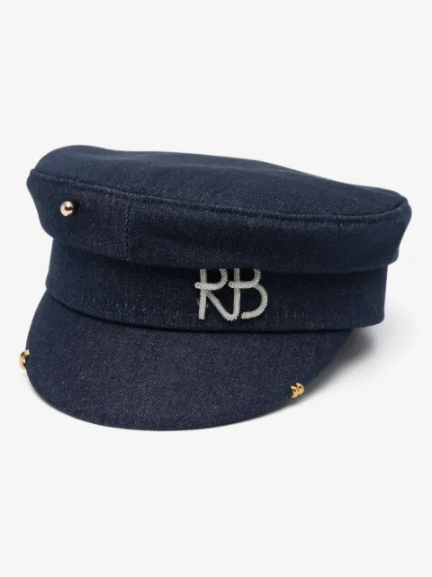 Ruslan Baginskiy Piercing-detailed baker boy cap