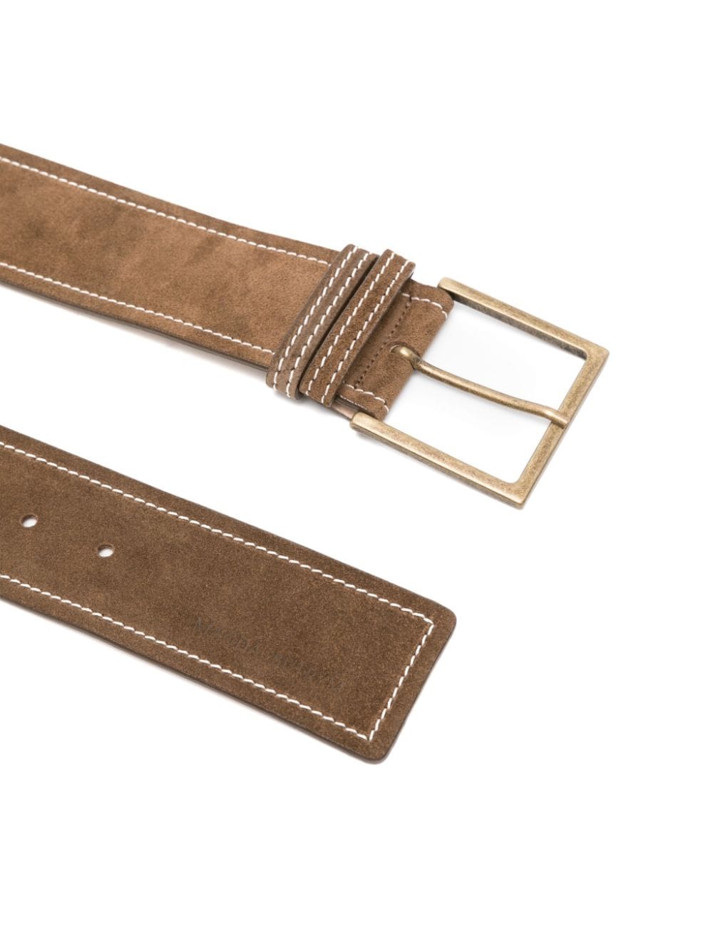 Shop Magda Butrym Suede Wide Belt In Brown