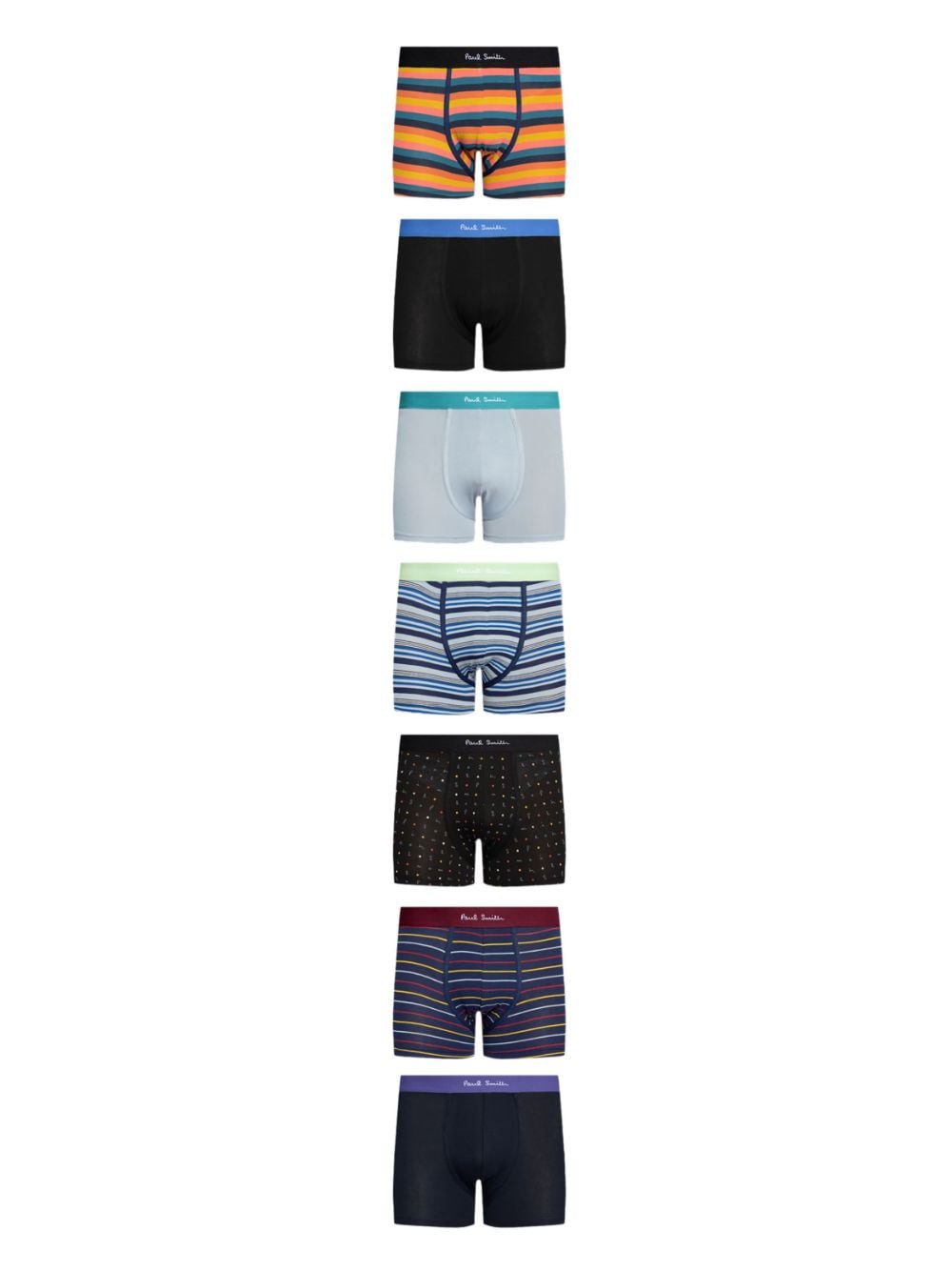 Paul Smith Zeven boxershorts met logoband Zwart