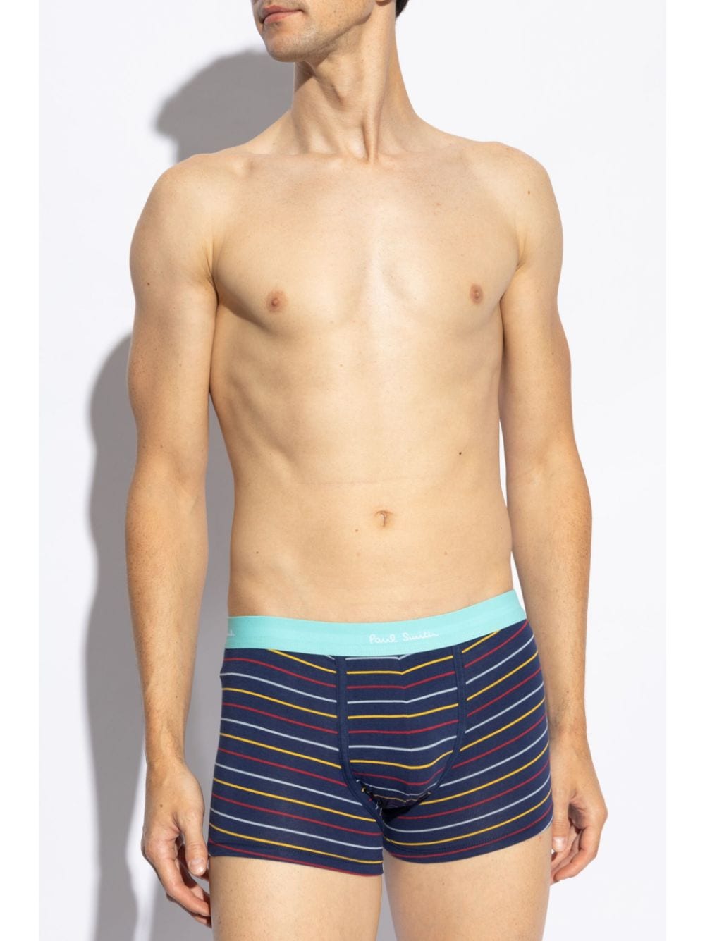 Paul Smith Drie boxershorts met logoband - Blauw