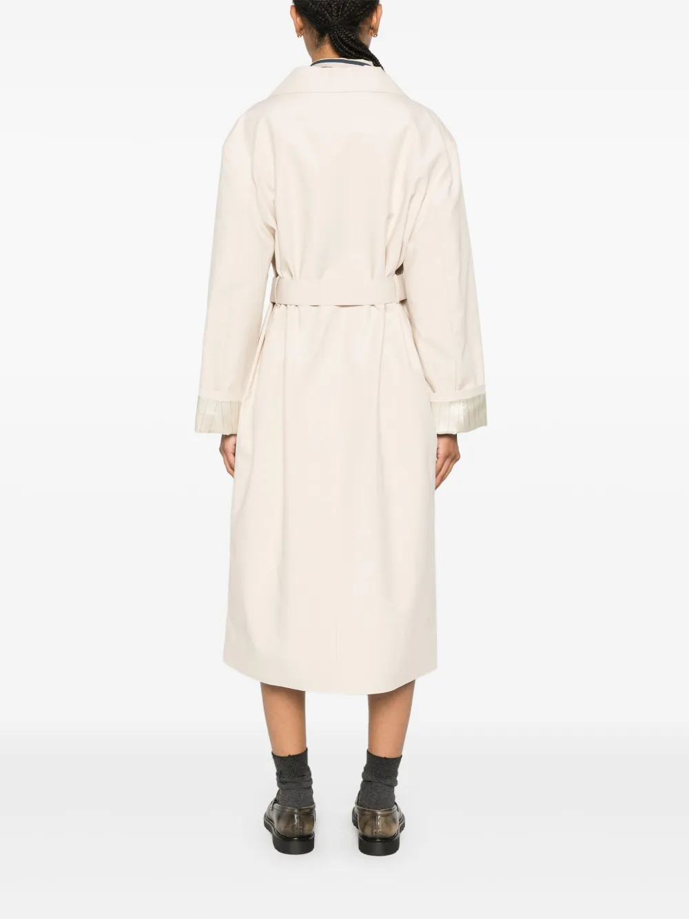 Miu Jas met enkele rij knopen Beige