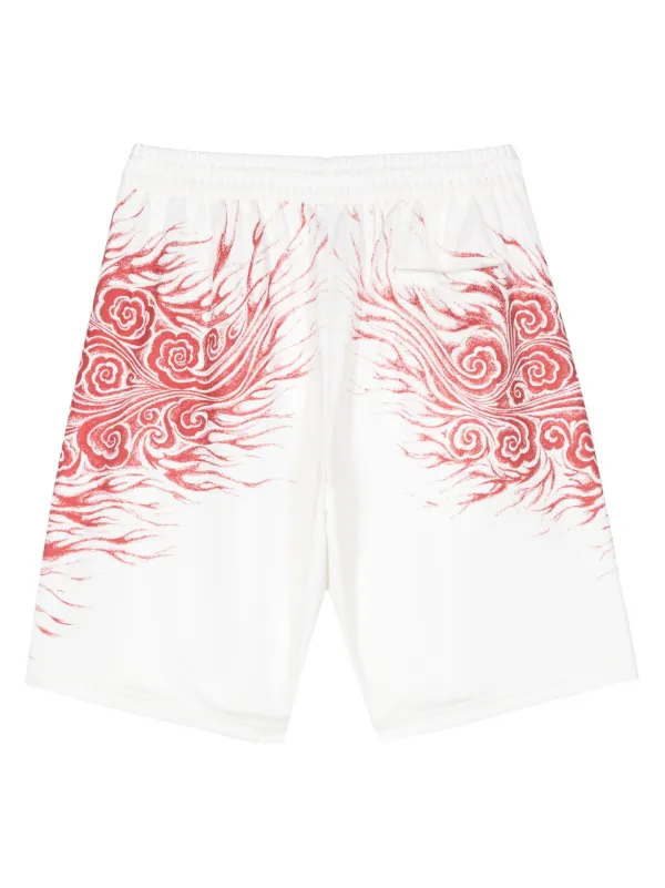 Y-3 JFA CW GFX SH M ホワイト/レッド adidas Y-3 JFA Graphic Shorts - White | Free Shipping with