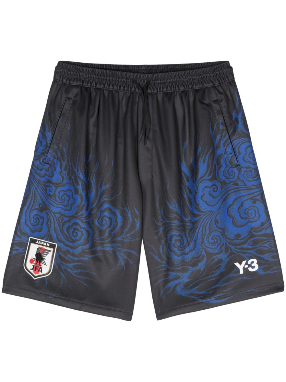 Y-3 JFA grafische shorts Zwart