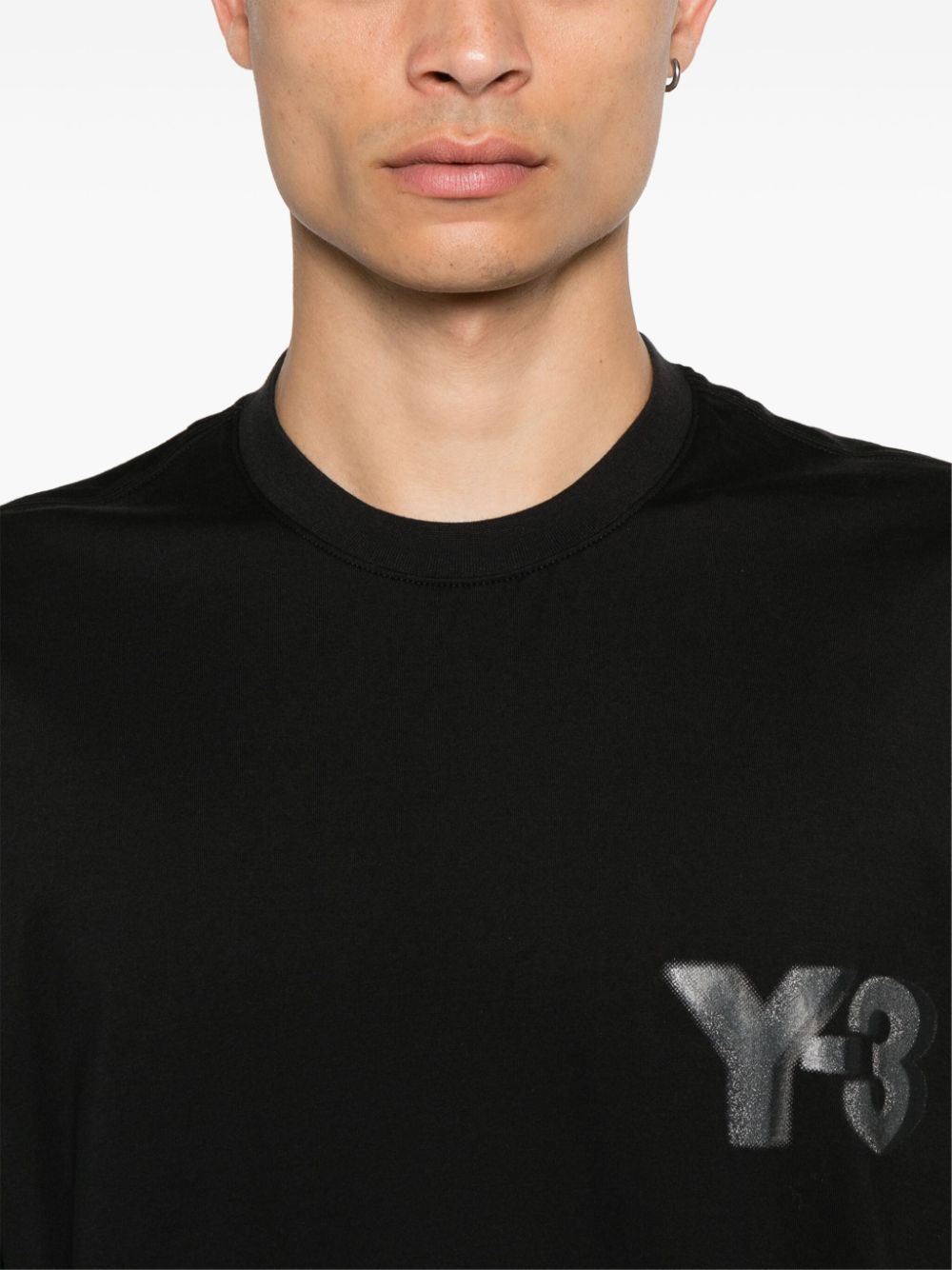 Shop Y-3 Logo-print T-shirt In Black