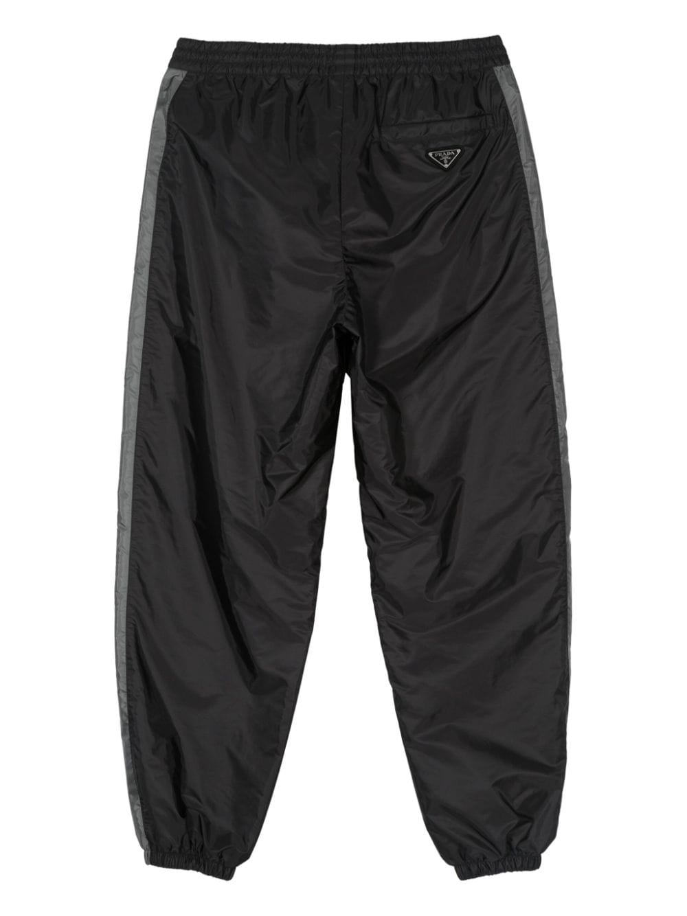 Shop Prada Enamel Triangle-logo Track Pants In Schwarz