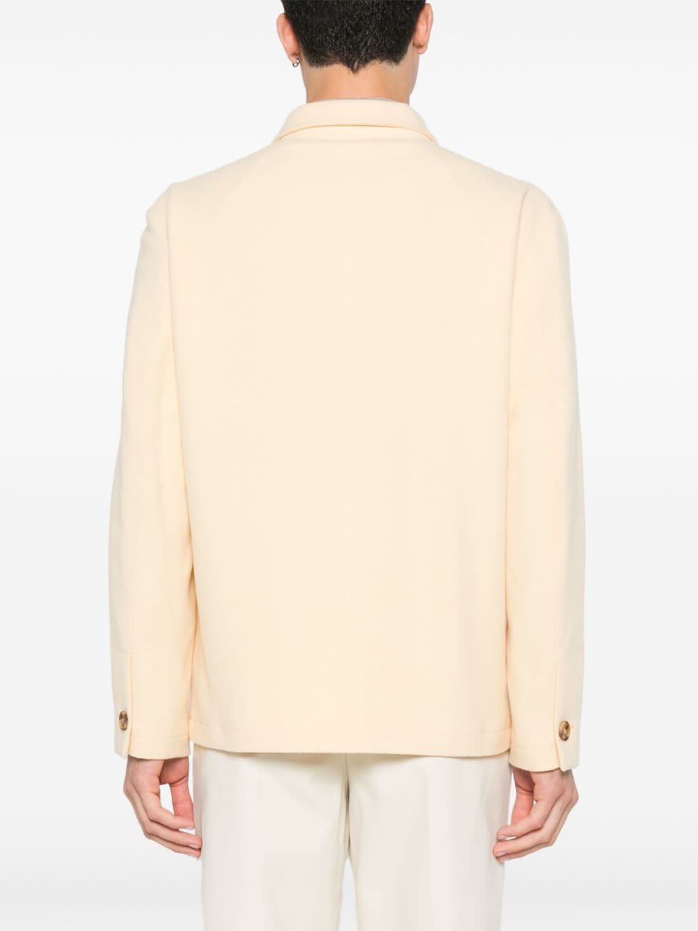 Shop Lardini Long-sleeve Shirt Jacket In Yellow