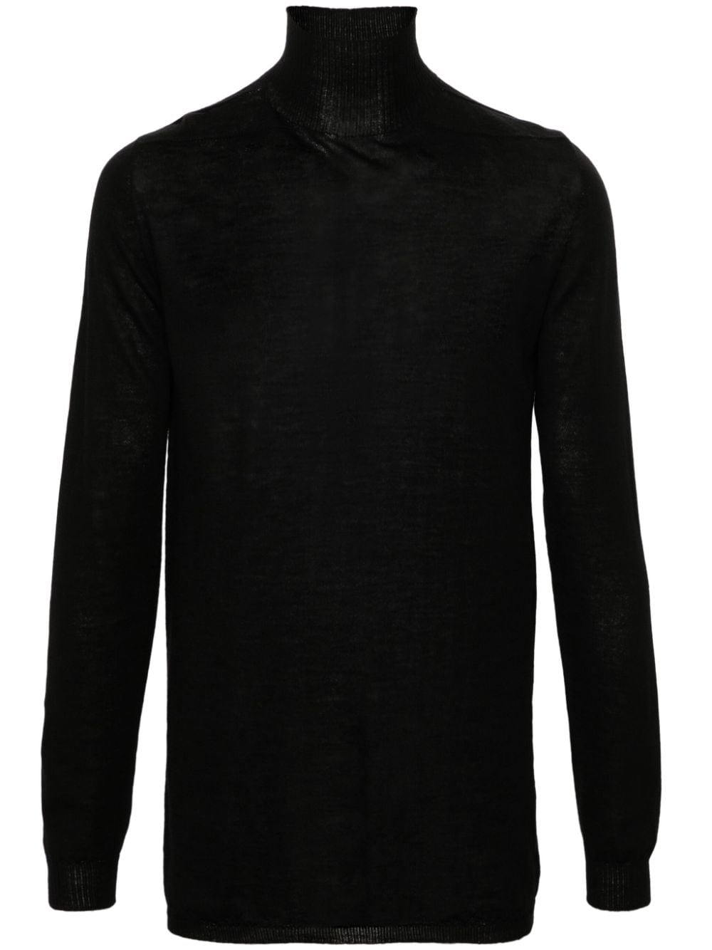 Shop Rick Owens Level Turtleneck Sweater In 黑色